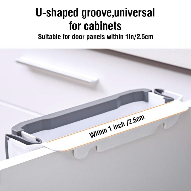 Folding and Wall-Mounted Kitchen and Car Trash Can - Recyclable Waste Bin for Various Spaces