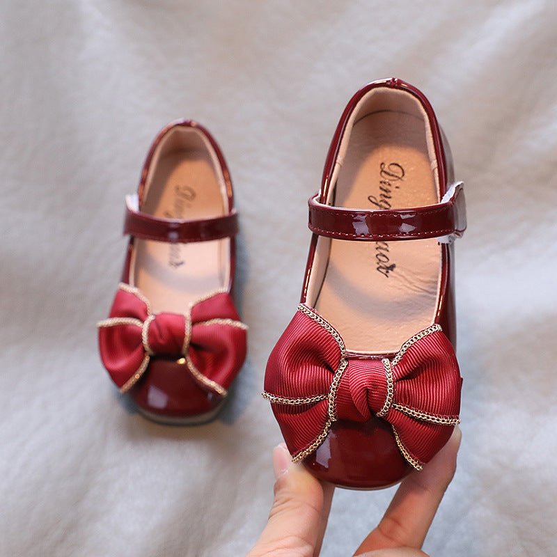 Girls' Princess Bow-Tipped Mary Jane Shoes