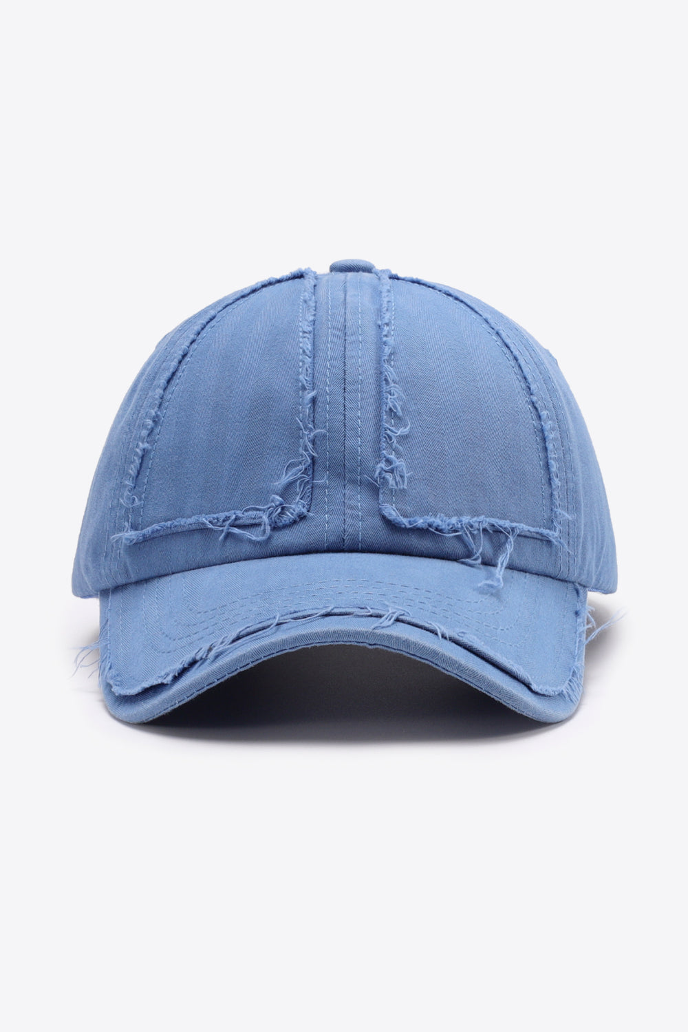 Fashionable Distressed Style Adjustable Cotton Baseball Cap for Everyday Wear