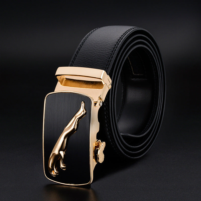 Men's Monochrome Automatic Square Metal Belt Buckle for Business