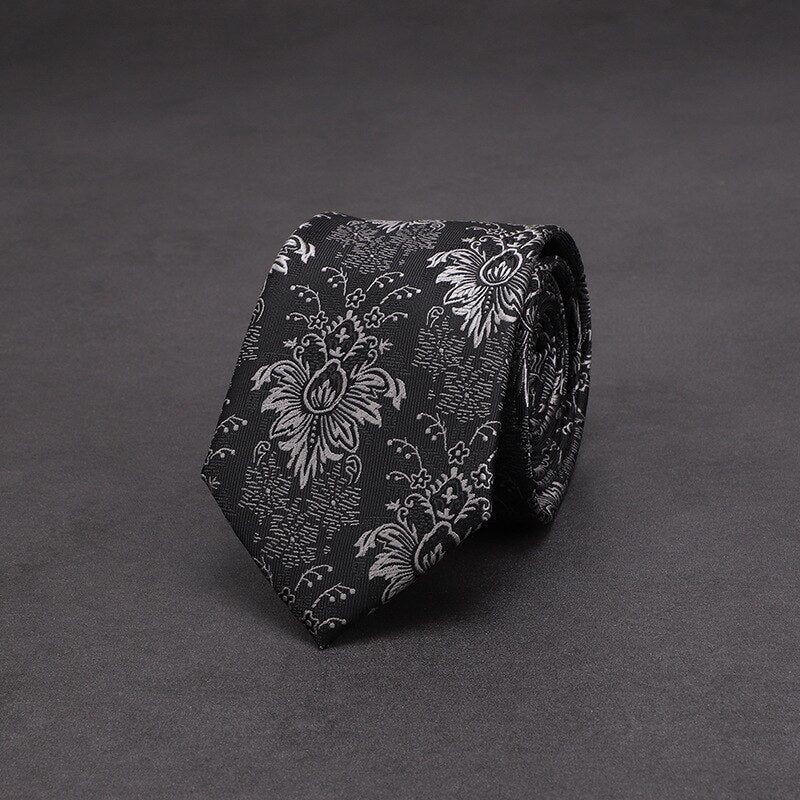 Adult Men's 7cm Paisley Pattern Silk-Polyester Formal Necktie