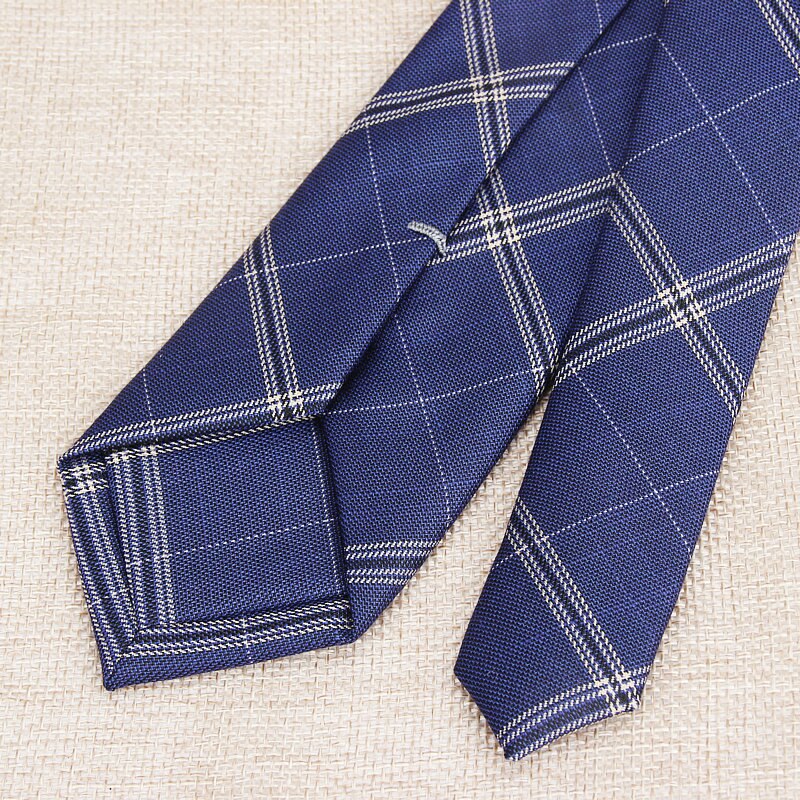 Stylish Men's Colorful Narrow Plaid Neckties Made of Cotton