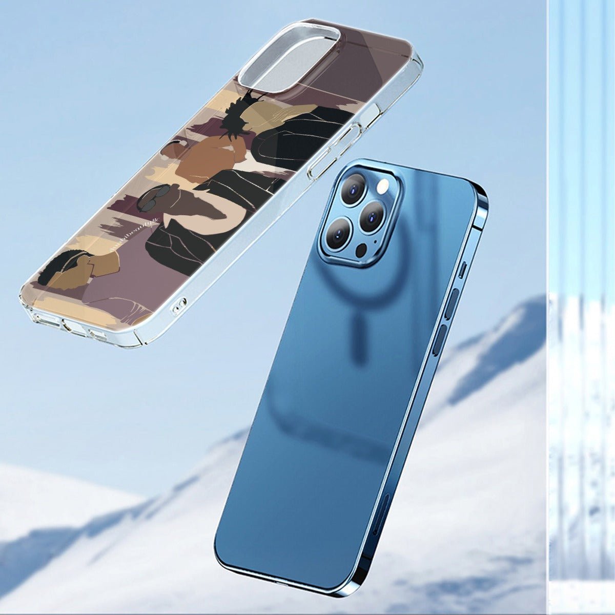 High - Quality TPU Black Mobile Phone Case for iPhone 14 Series | Ideal for Stylish Young Men with a Passion for Music, Designed by Dunbi