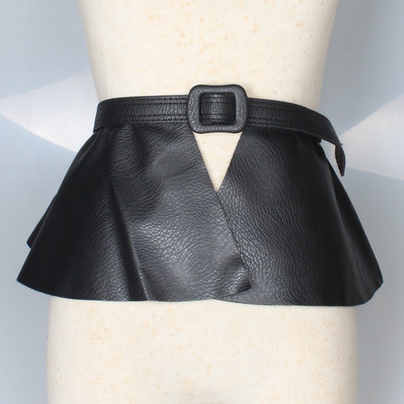 Stylish Extra-Wide Fashion PU Leather Waist Belt for Women