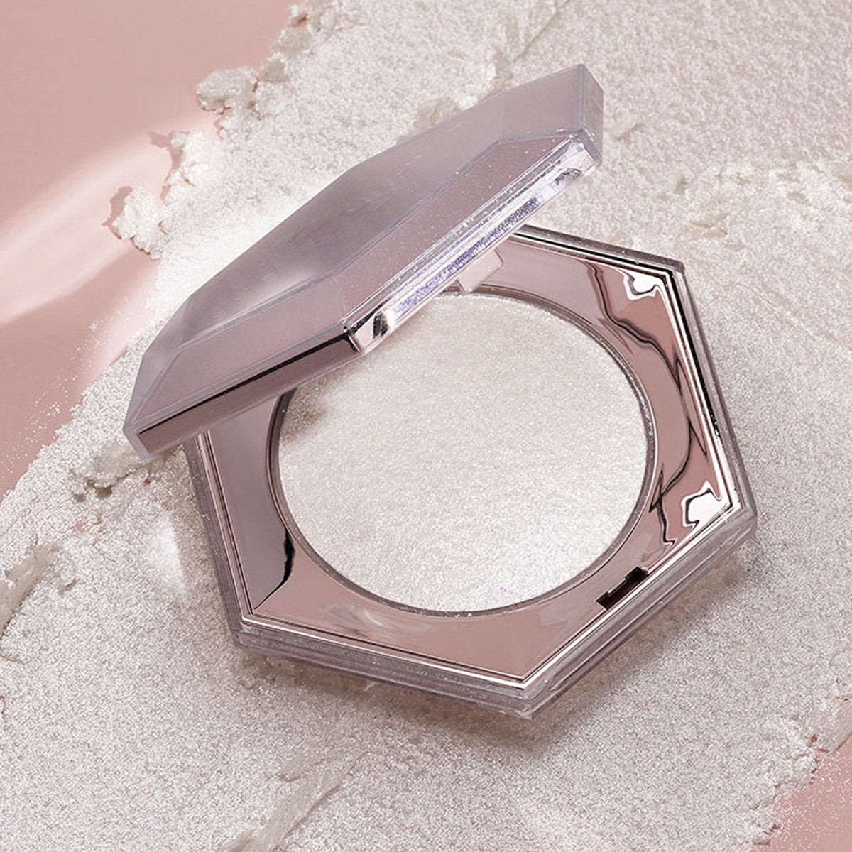 Empty Hexagonal Blush Box with a Sleeveable Shell