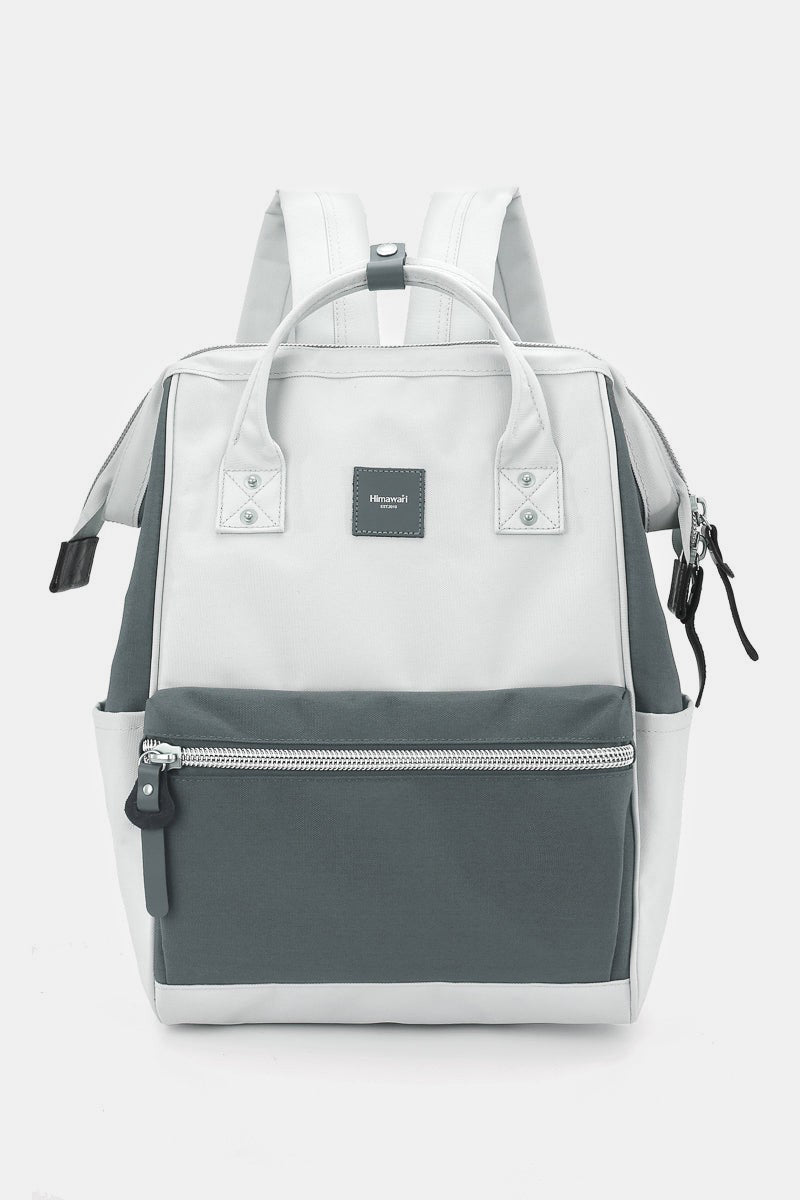 Himawari Large Eco - friendly Water - Resistant Canvas Backpack with Handy Side Pockets