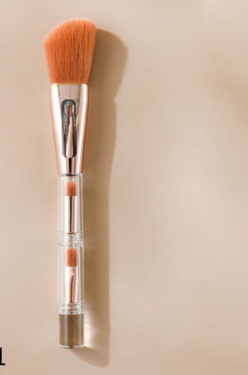 All - in - One Three - Function Makeup Brush Set for Powder, Paint, and Foundation Application