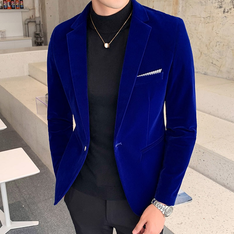 Men's Smart and Slim-Fit Casual Blazer Jacket for All Seasons