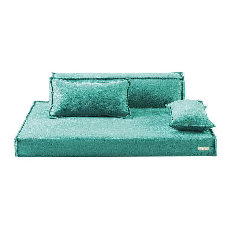 Waterproof Memory Foam Pet Sofa with Removable Suede Cover for Small and Large Puppy Pets
