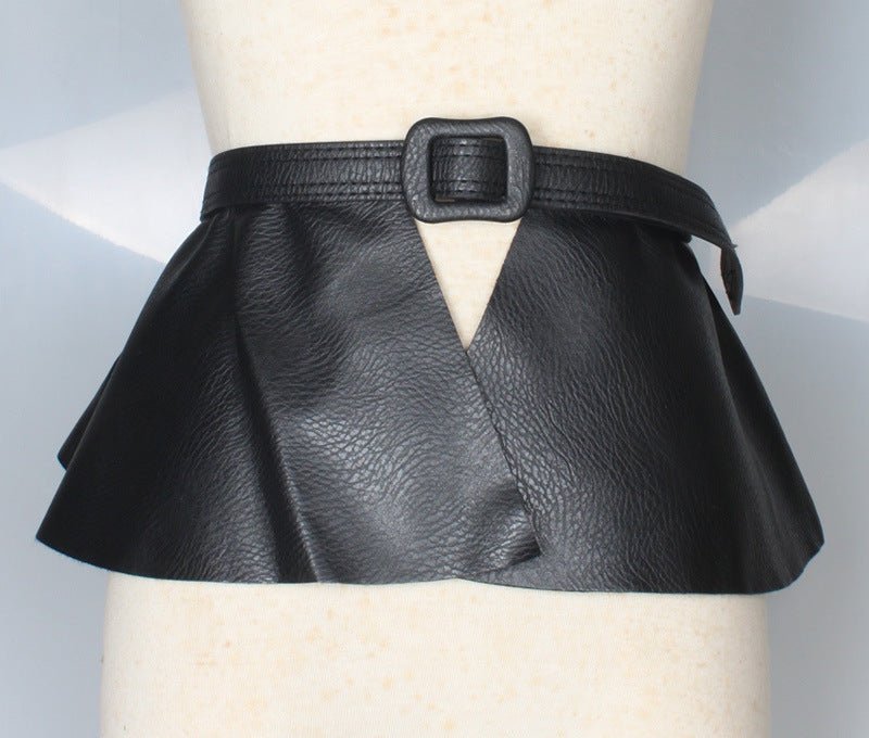 Stylish Extra-Wide Fashion PU Leather Waist Belt for Women
