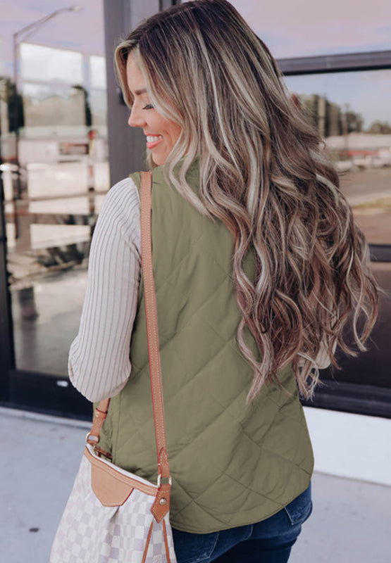 Soft Fuzzy Zip - Up Vest with Convenient Pockets