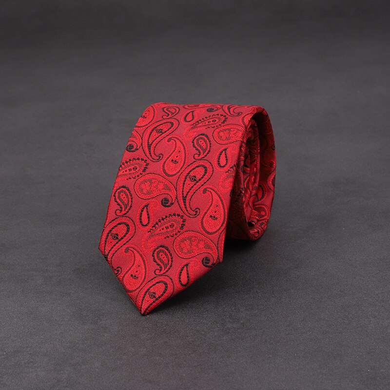 Adult Men's 7cm Paisley Pattern Silk-Polyester Formal Necktie