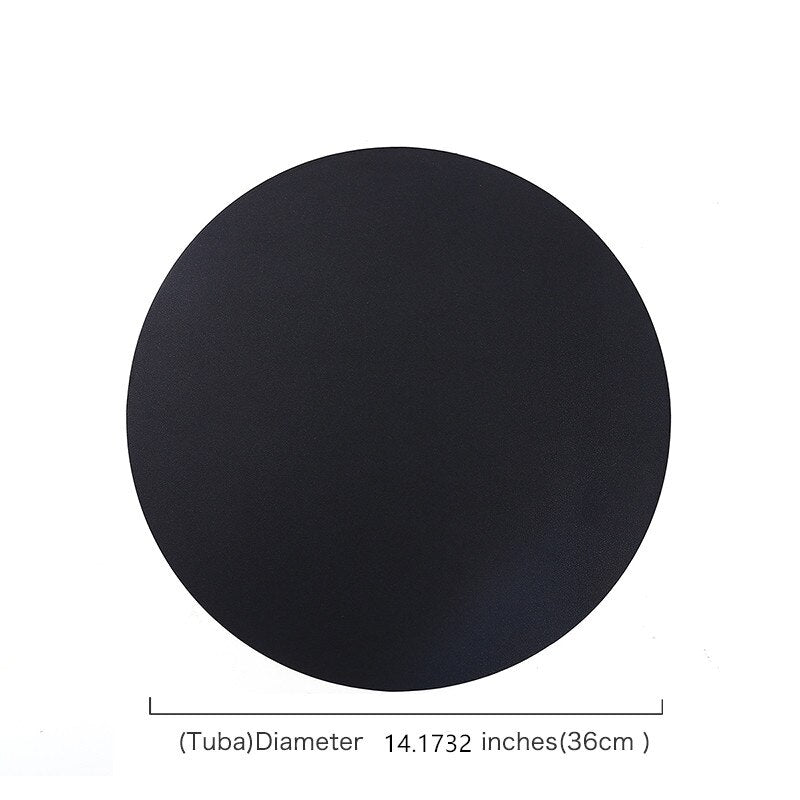 Insulating and Oil - Resistant PU Leather Placemats for Western Food Dining, Tableware Accessories, Bowl and Cup Coasters as Kitchen Decorations
