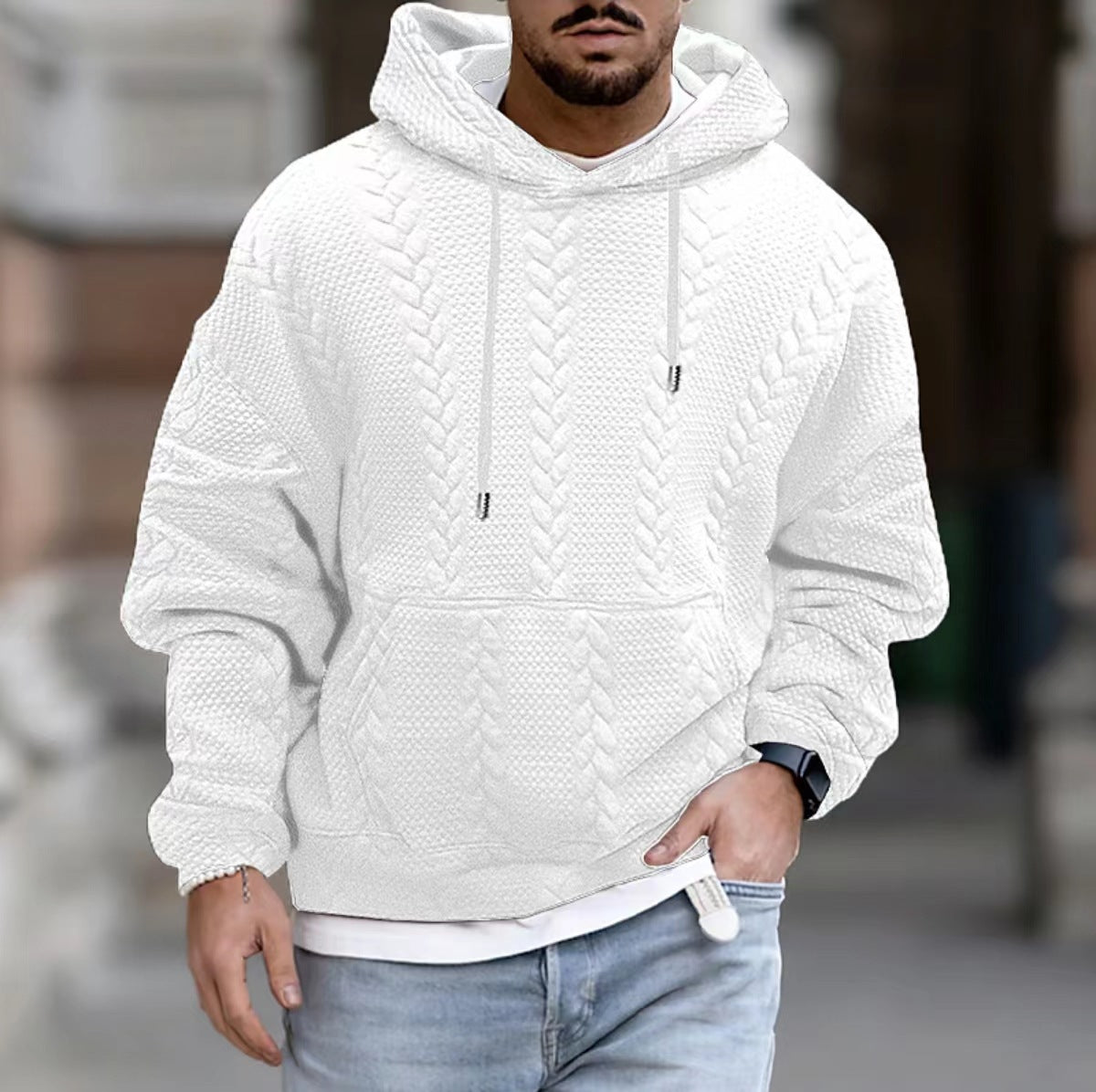 Men's Casual Plus Size Pullover Jacket