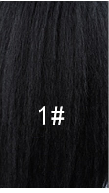 Lydia 16-Inch Synthetic Kinky Straight Ponytail Hair Extension with Curly Tail and Drawstring