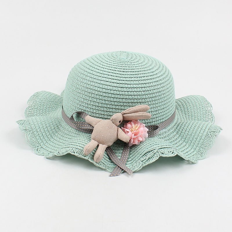 Korean-Style Girl's Adjustable Rabbit-Themed Sun Hat and Matching Shoulder Bag for 4 - 8 Years Old (Sold Separately)