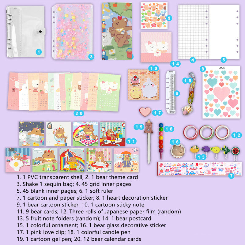 Transparent Loose - leaf Hand Book Gift Box for Girls