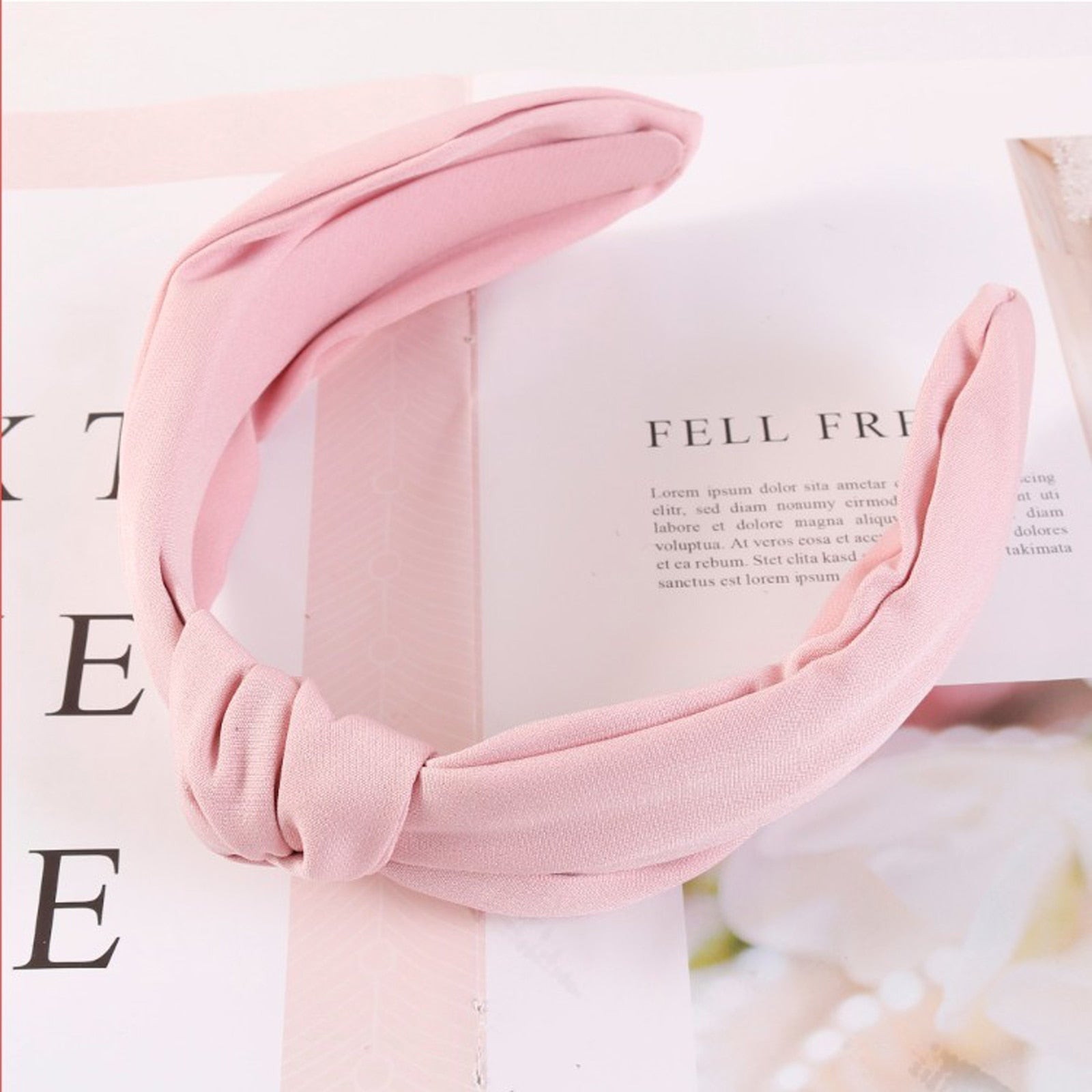 Stylish Women's Solid Polyester Hairband - Classic Hair Accessory for Girls