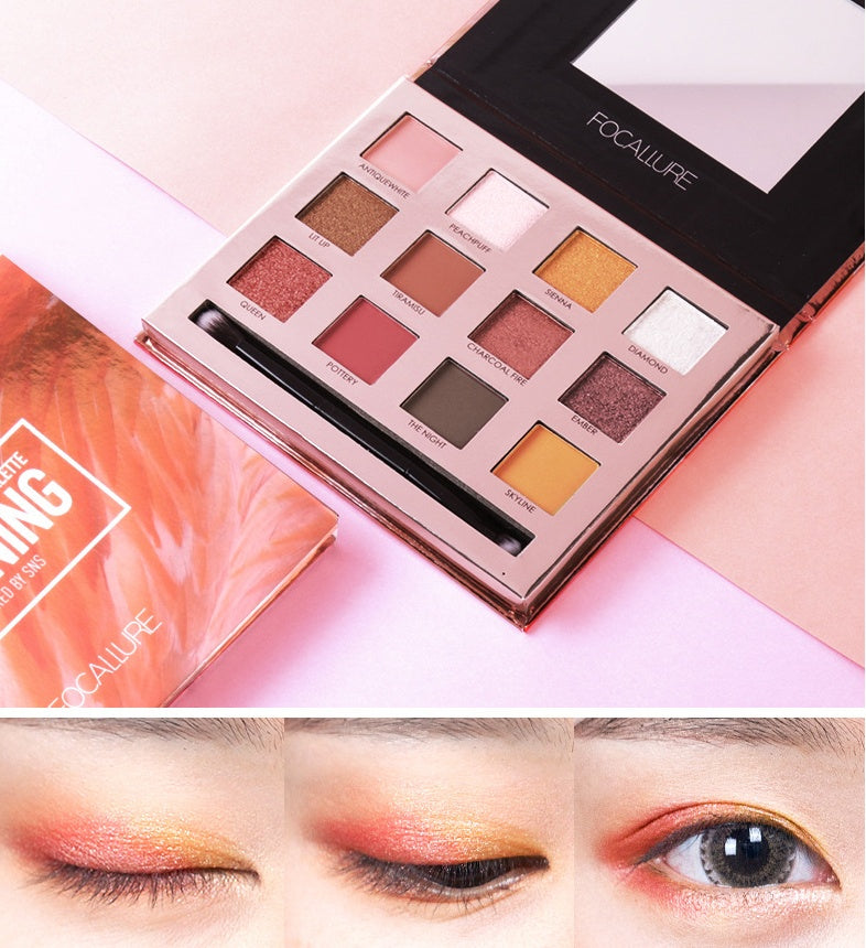 Focallure Glamorous 12 - Color Shining Eyeshadow Palette for Stunning Makeup