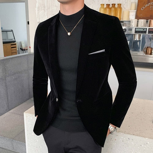 Men's Smart and Slim-Fit Casual Blazer Jacket for All Seasons