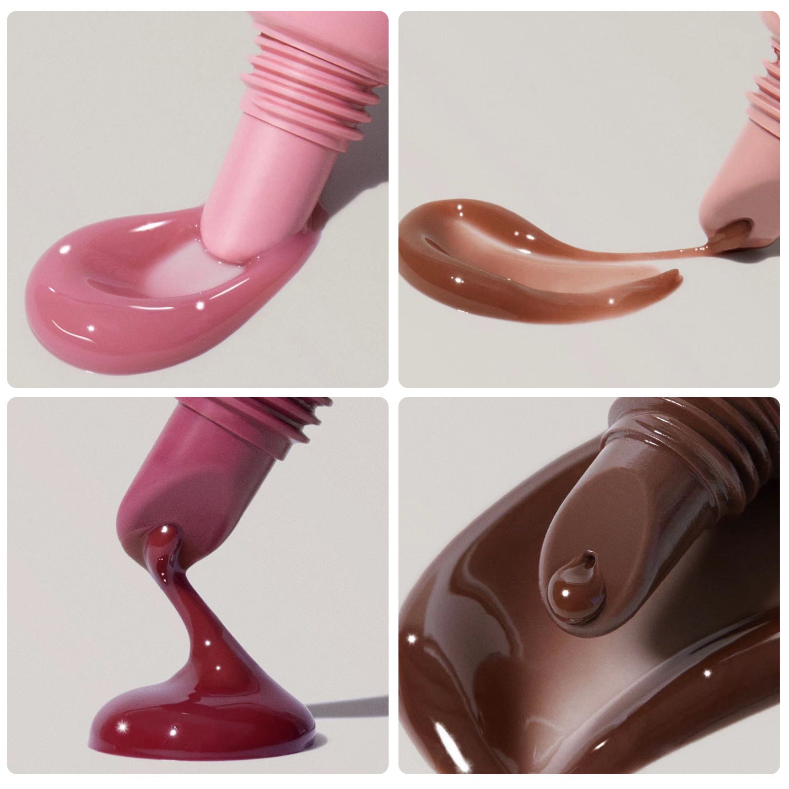 Waterproof and Long - Lasting Glossy Lip Glaze: Korean - Style Liquid Lipstick with a Mirror - like Finish in Tea Red, Ideal for Doodle Lip Makeup