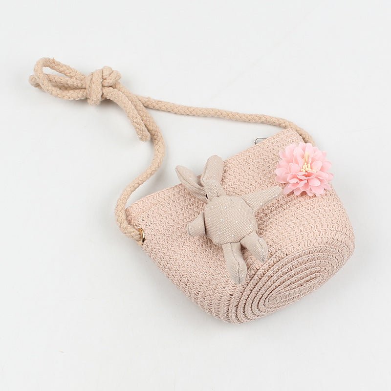 Korean-Style Girl's Adjustable Rabbit-Themed Sun Hat and Matching Shoulder Bag for 4 - 8 Years Old (Sold Separately)