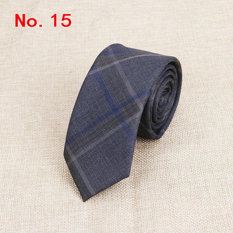 Stylish Men's Colorful Narrow Plaid Neckties Made of Cotton