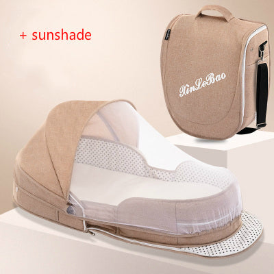 Portable and Removable Folding Baby Crib with Mammy Bag for Infants