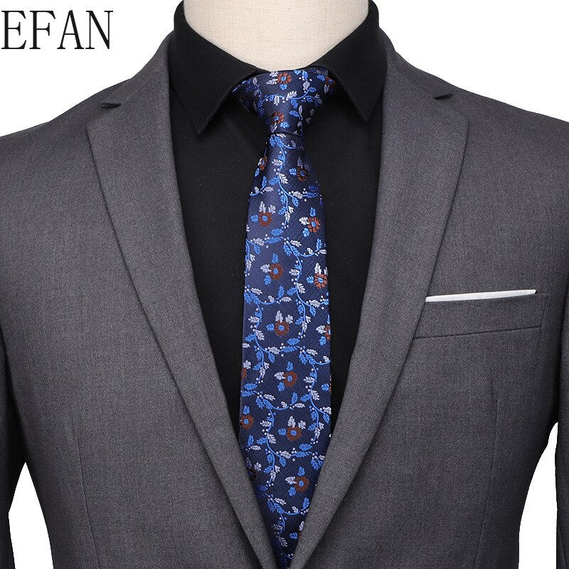 Adult Men's 7cm Paisley Pattern Silk-Polyester Formal Necktie