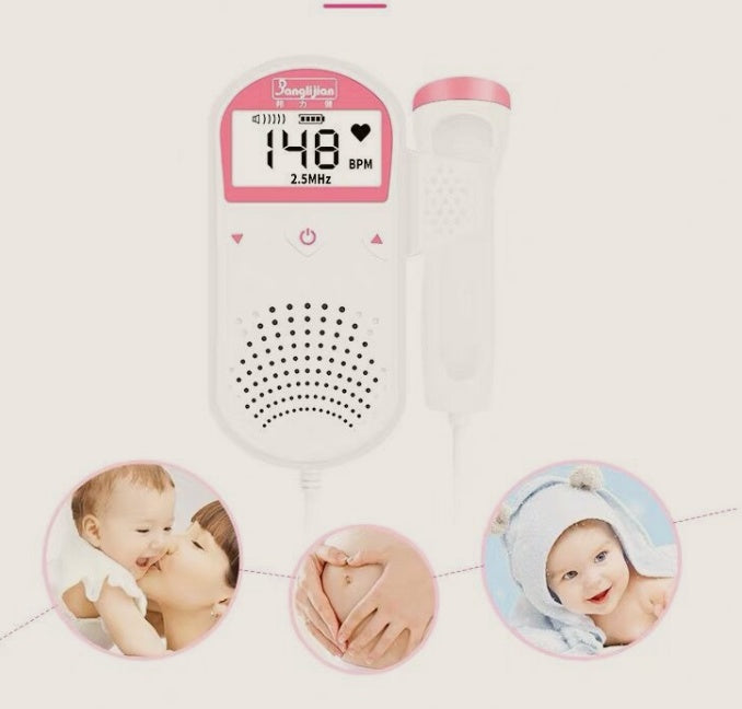 Home Use Fetal Heart Rate Monitor - Pregnancy Essential for Detecting Baby Fetal Heart Sound and Rate