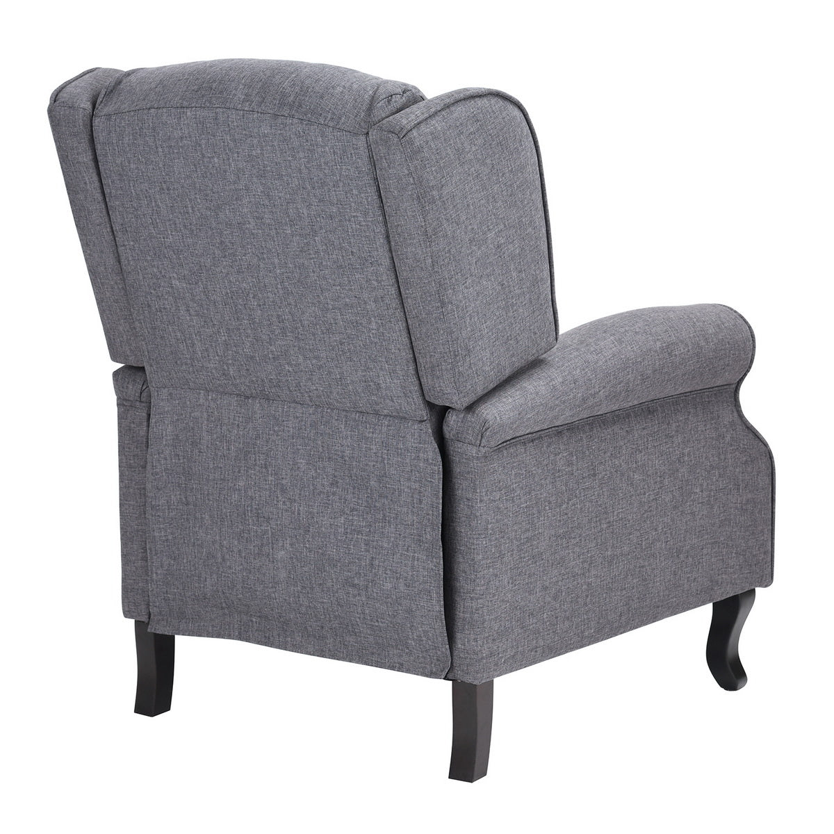 Grey Fabric Wingback Recliner for Small Living Spaces, Ideal for Adults' Relaxing