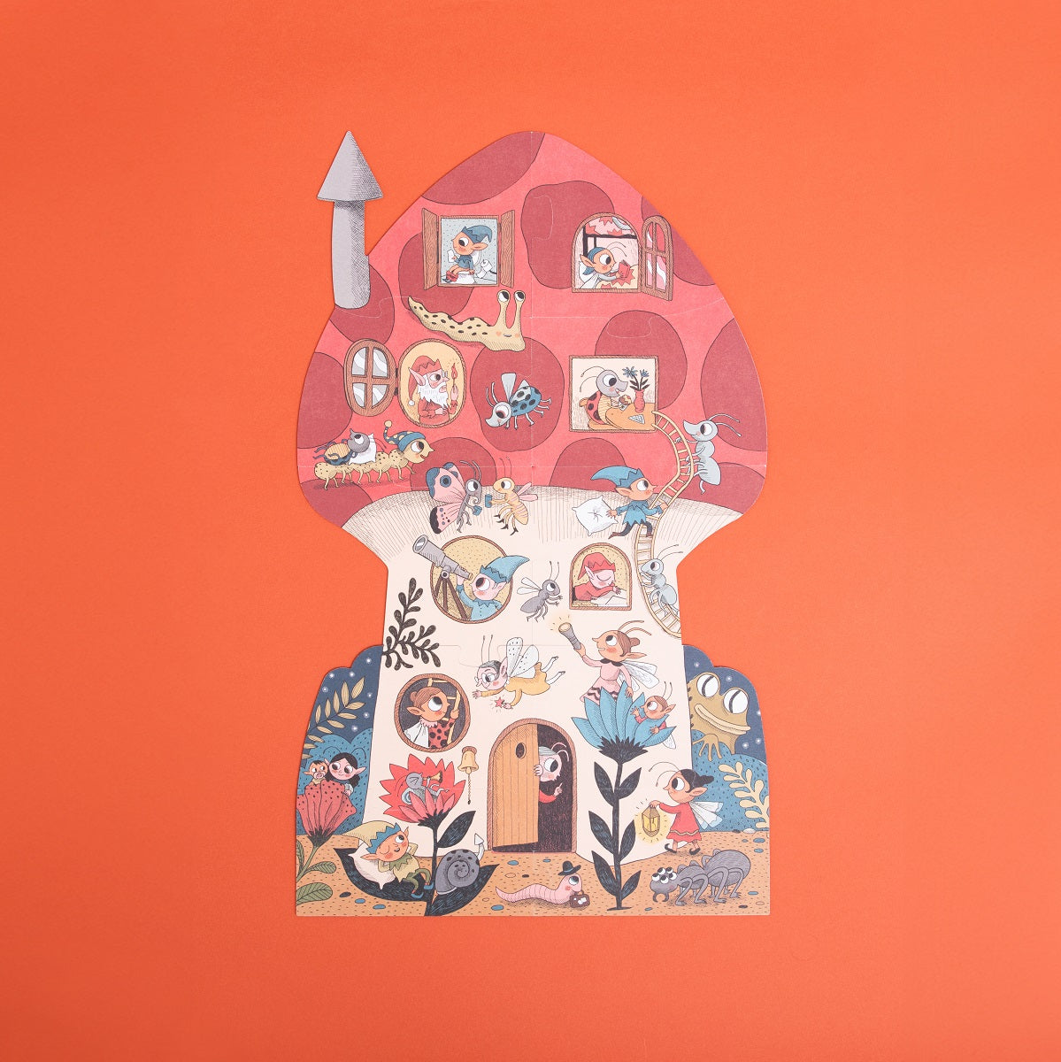 Londji Sweet Dreams Mushroom Themed Reversible Puzzle for Kids Aged 3+