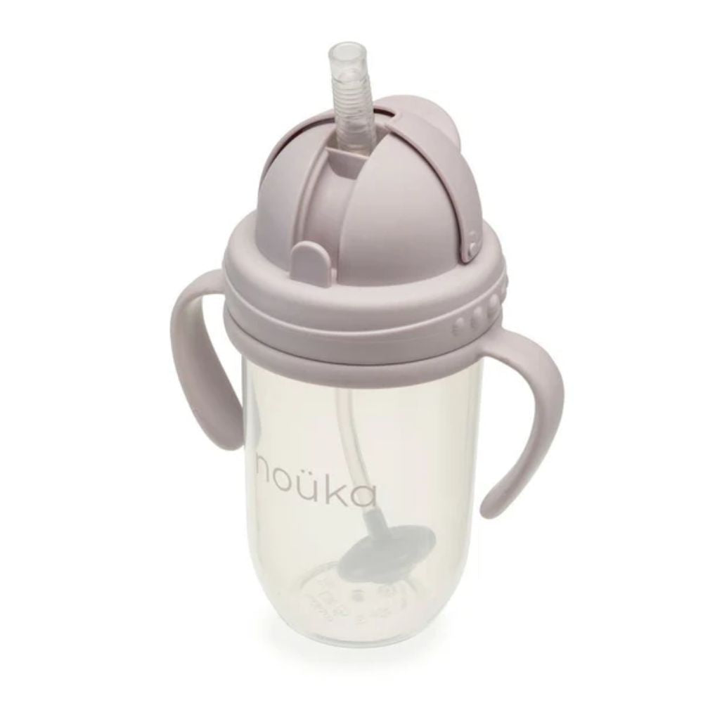 noüka 9OZ Bloom Non-Spill Weighted Flexible Straw Cup for Babies and Toddlers