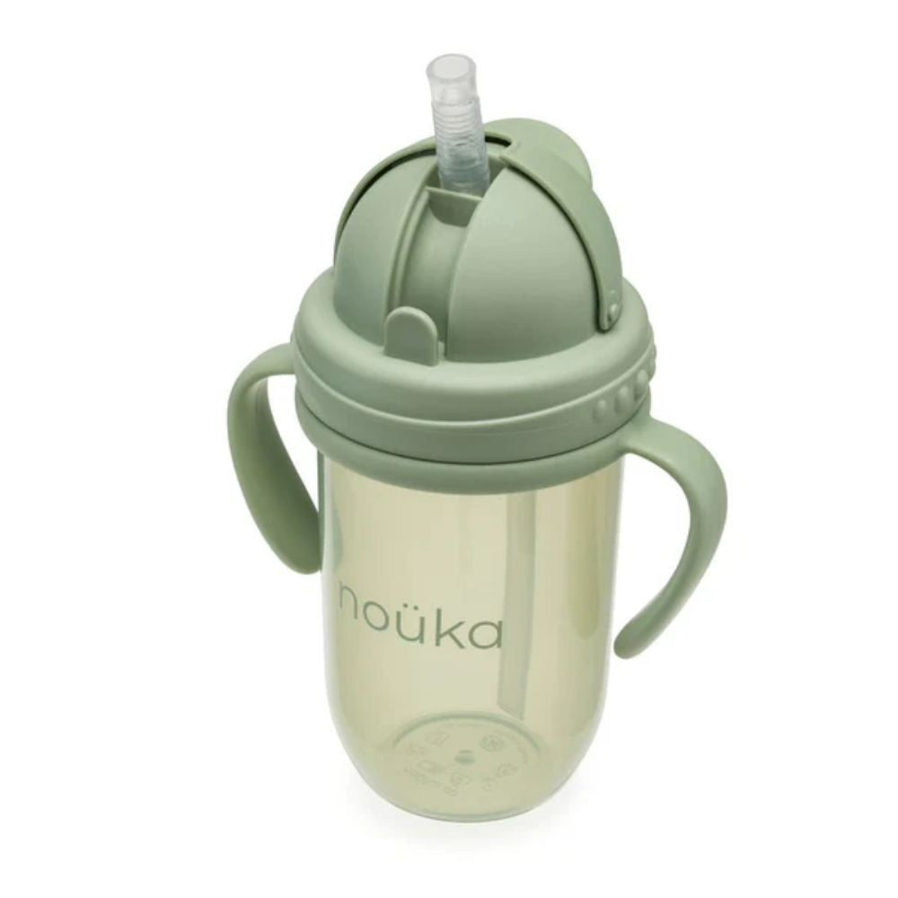 noüka Children's Straight Straw Drinking Cup in Moss Green