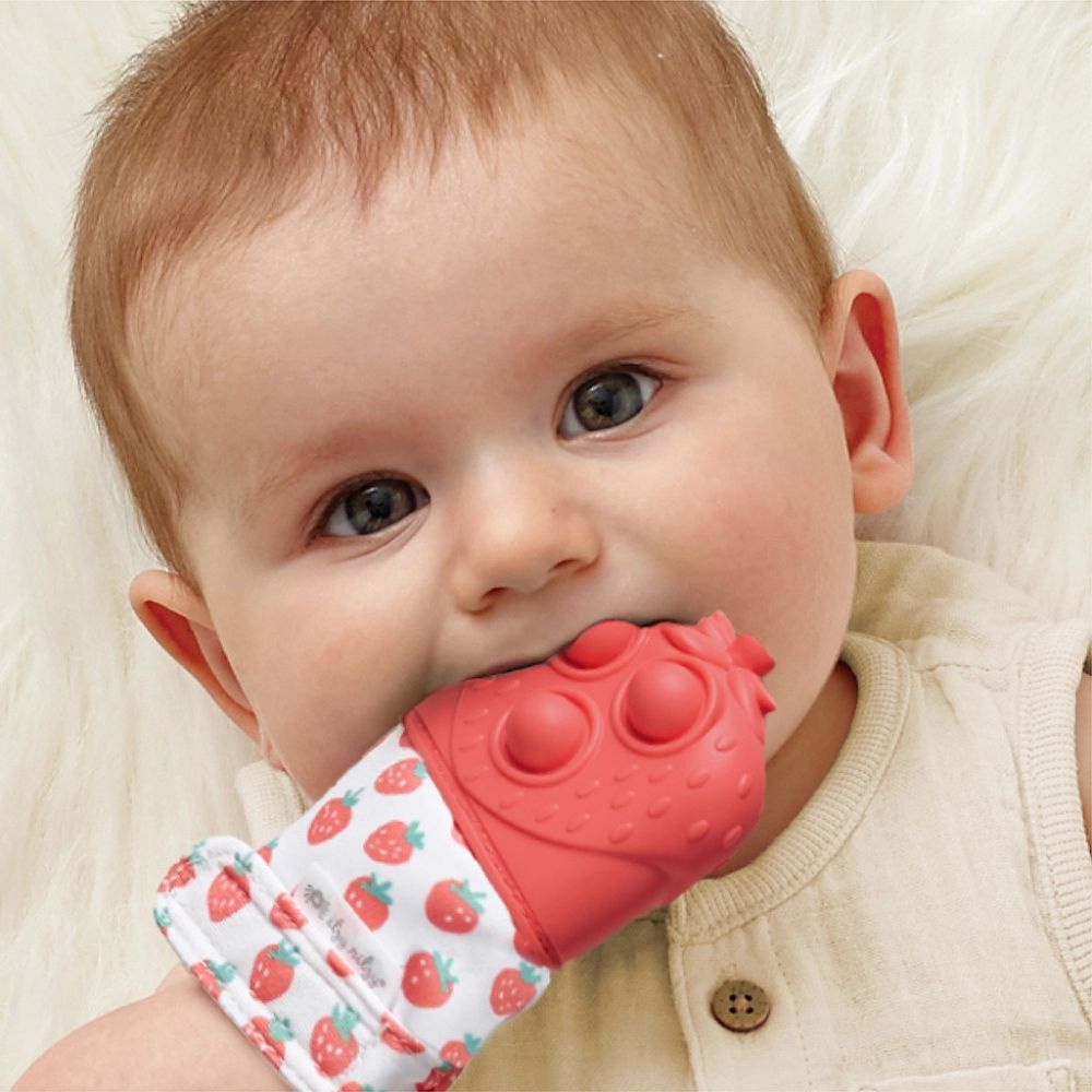 Itzy Mitt Pop - Carrot: An All - in - One Teething & Sensory Toy