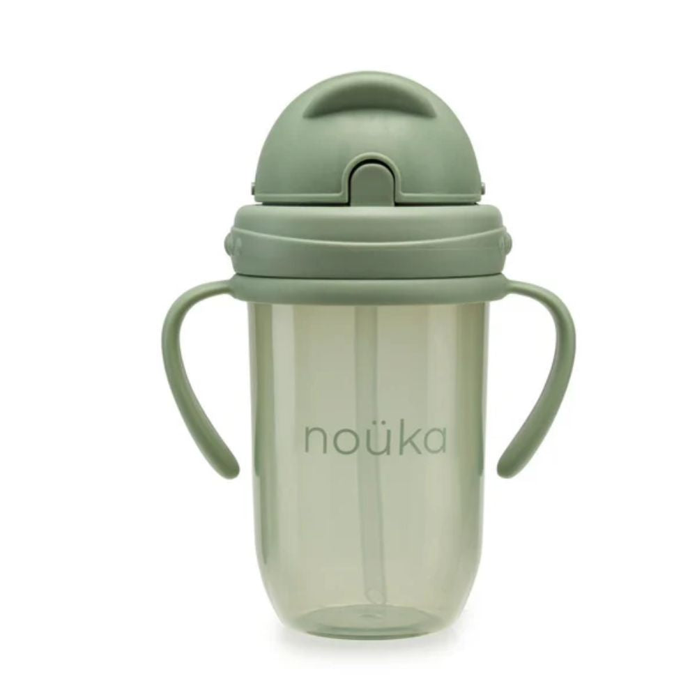 noüka Children's Straight Straw Drinking Cup in Moss Green