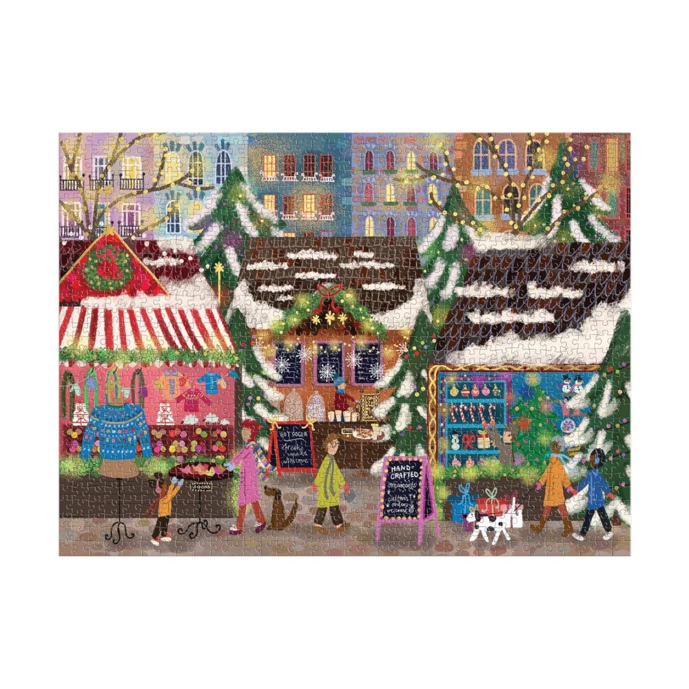 Joy Laforme 1000 Pieces Merry Market Foil Puzzle for Family Fun