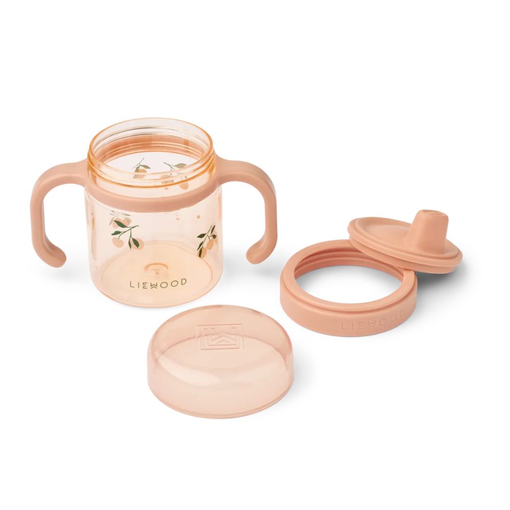 Liewood Kylo 280ml Peach - Shatterproof Tritan Sippy Cup for Drinking Skills