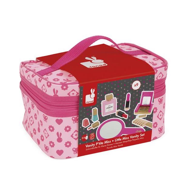 Janod Charming Little Miss Vanity Case with Wooden Accessories
