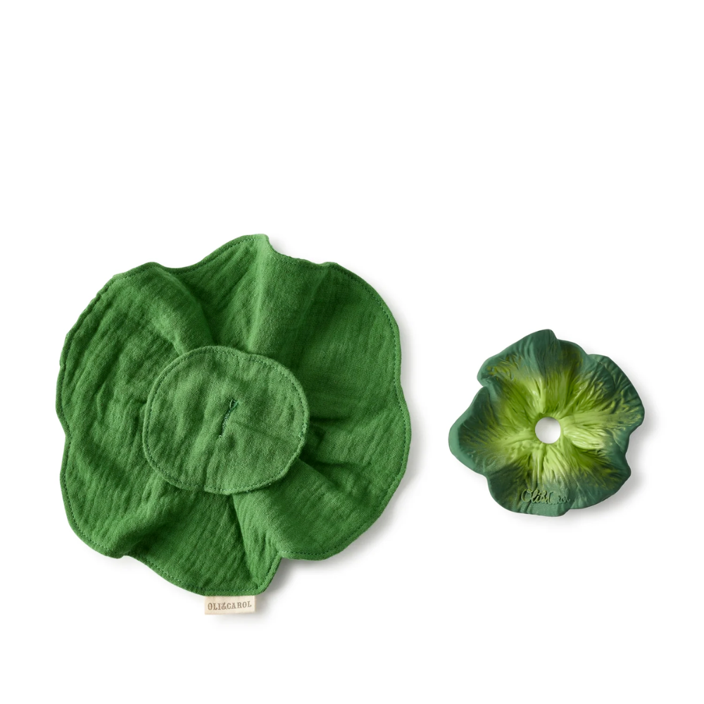 Oli and Carol Organic Mini Doudou Teether - The Kale for Newborns