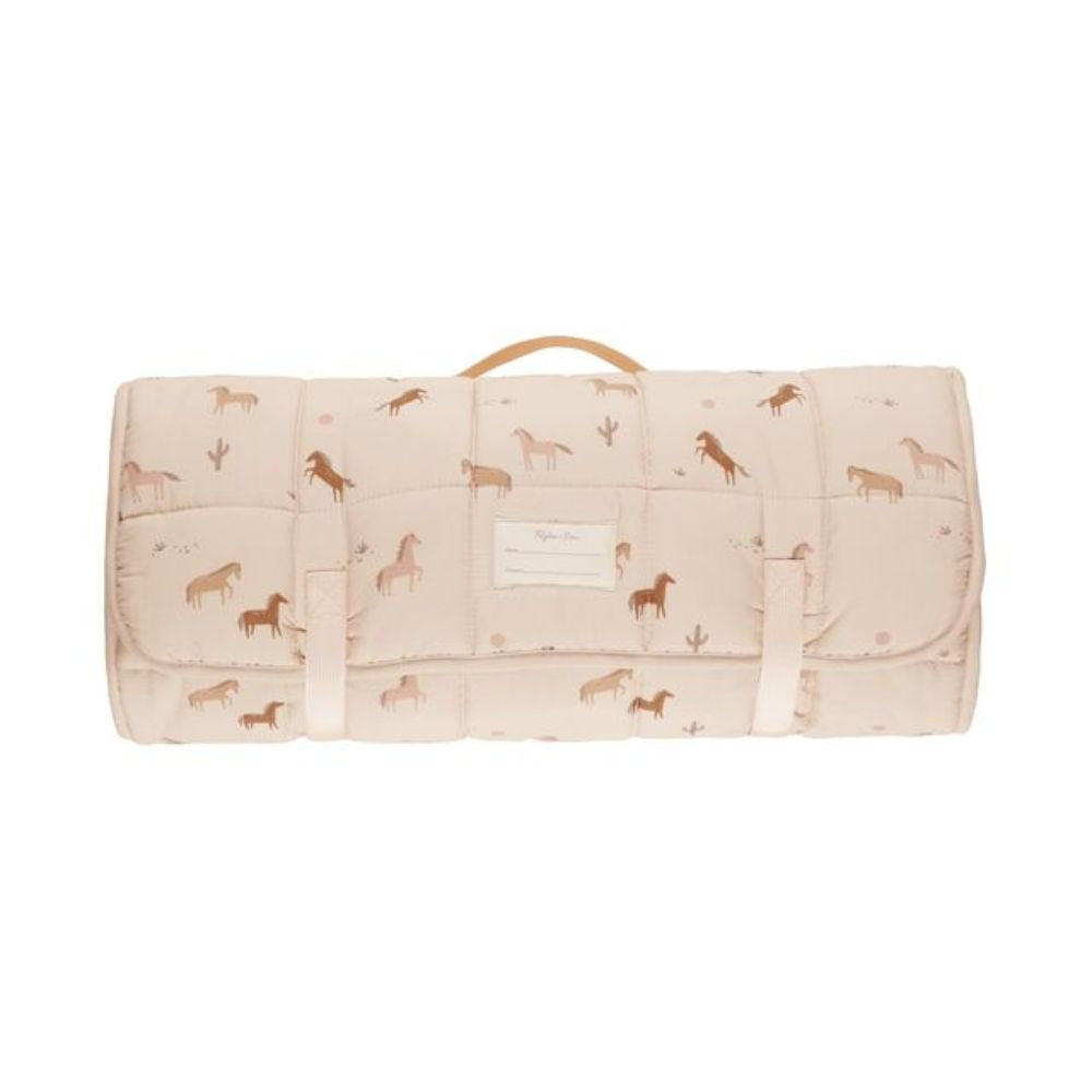 Rylee + Cru 100% Polyester Nap Mat with All-Over Horse Print