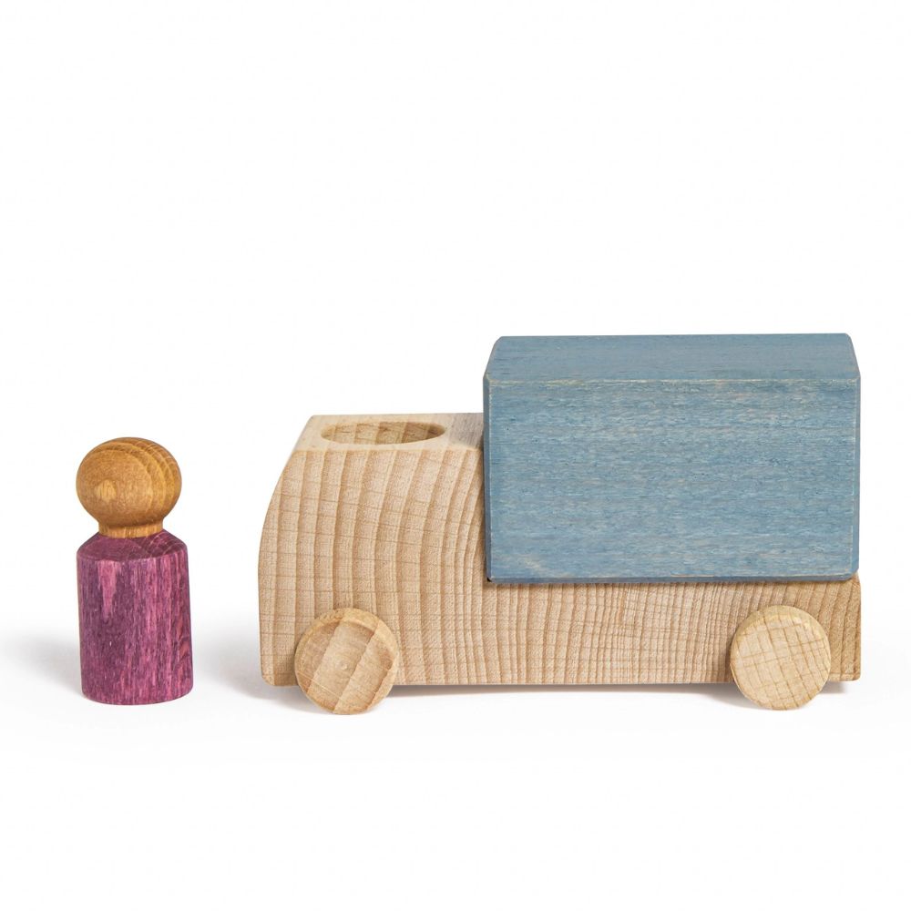 Lubulona Grey Wooden Toy Truck - Ideal for Young Drivers