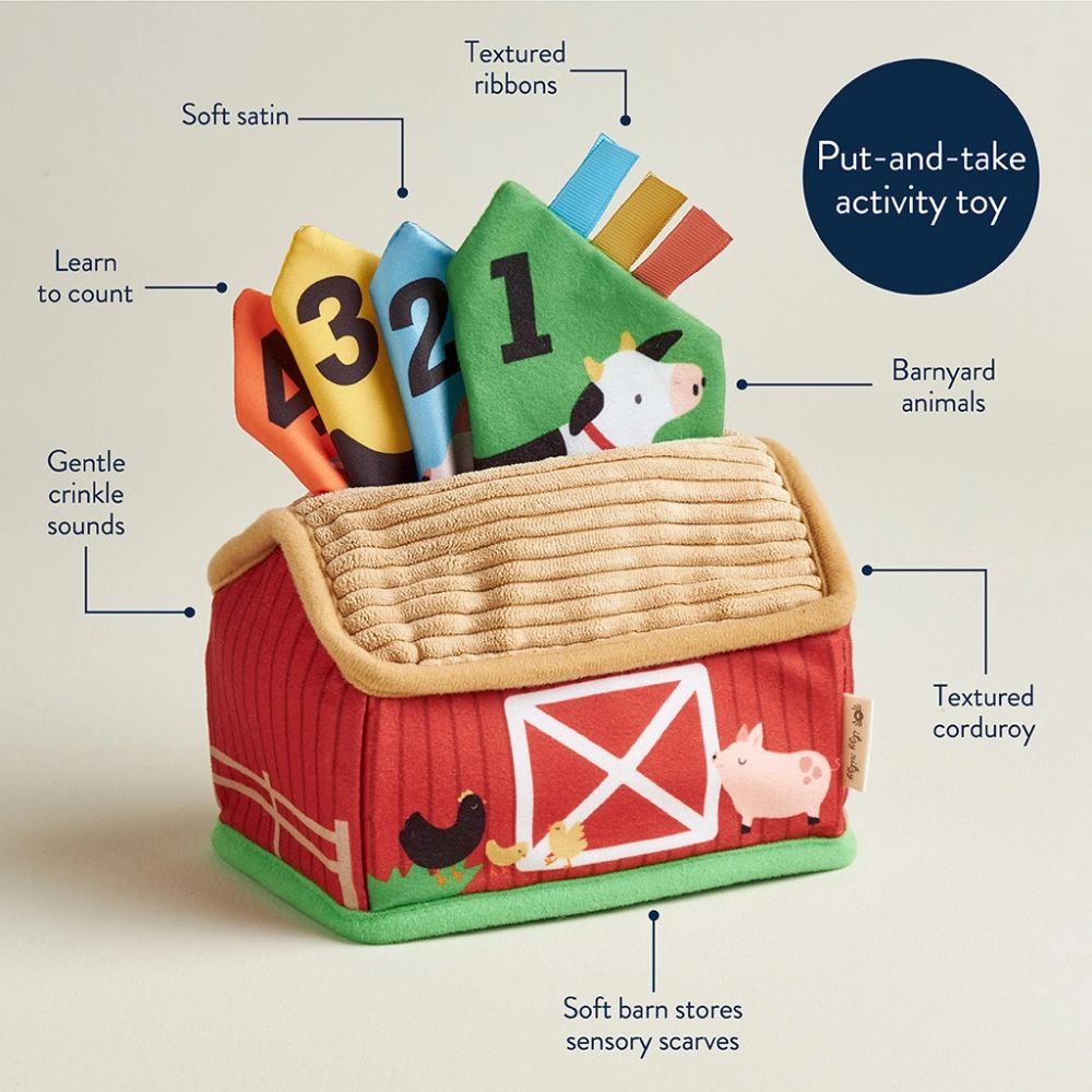 Itzy Farm Themed Sensory Scarves for Babies