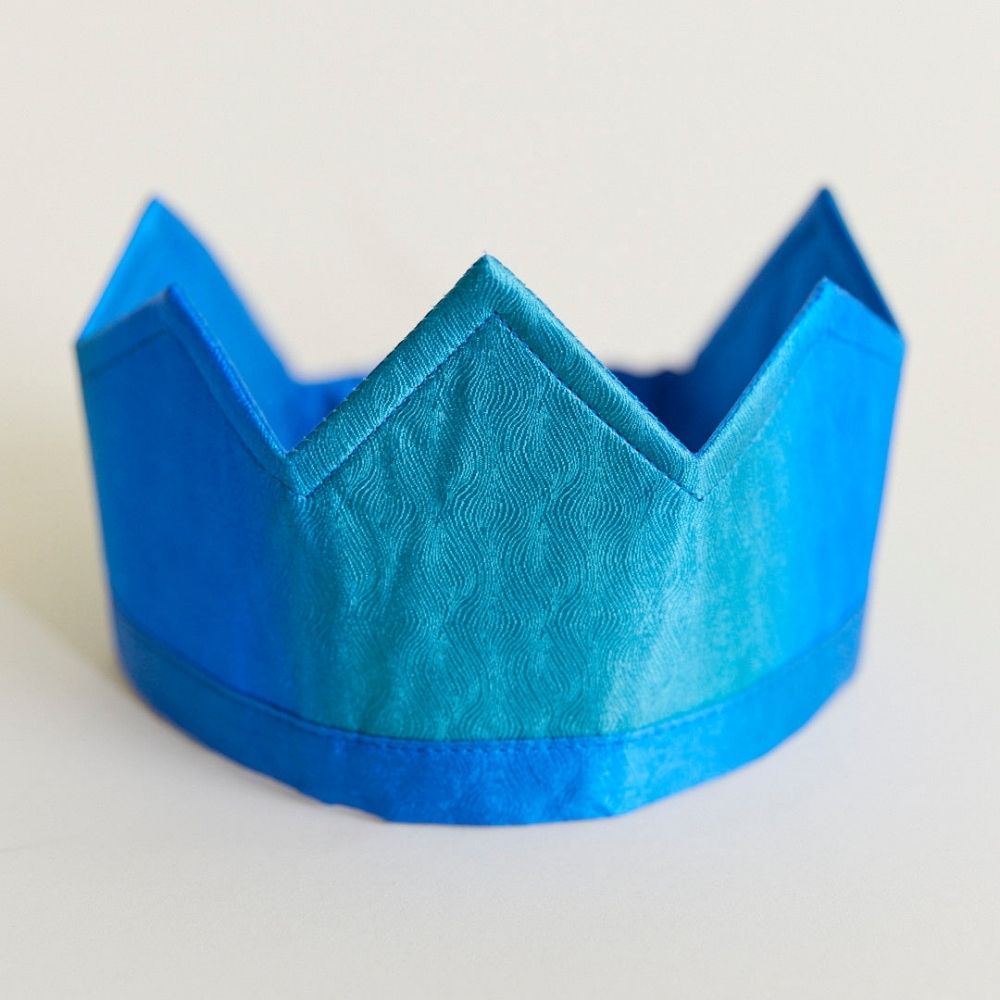 Ocean-Inspired Reversible Silk Dress-Up Crown by Sarahs Silks