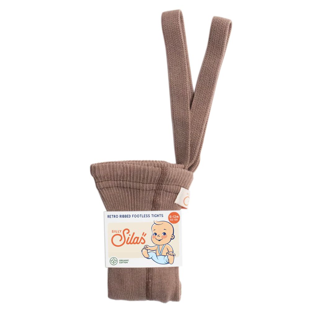 Soft and Resistant Silly Silas Organic Footless Ribbed Tights for Babies and Toddlers