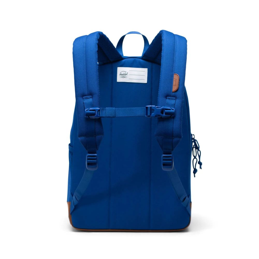 Herschel Heritage Youth Backpack - 26 Liter in Surf The Web/Saddle Brown Color for 8 - 12 Years Old