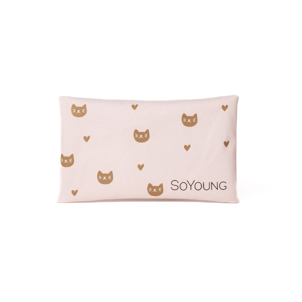 Raw Linen Ice Pack with Adorable Cat Ears - Ideal Cooling Accessory