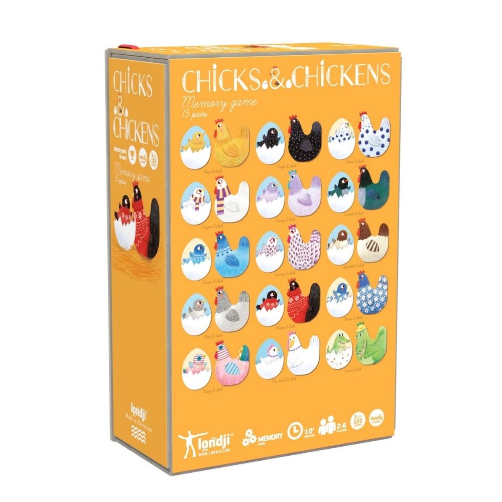 Londji Kids and Adults Memory Game - Chicks and Hens
