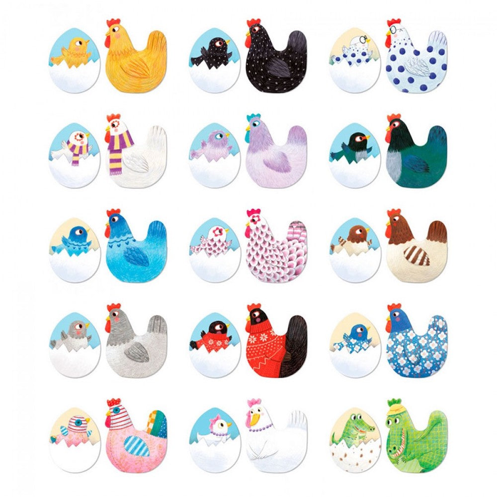 Londji Kids and Adults Memory Game - Chicks and Hens