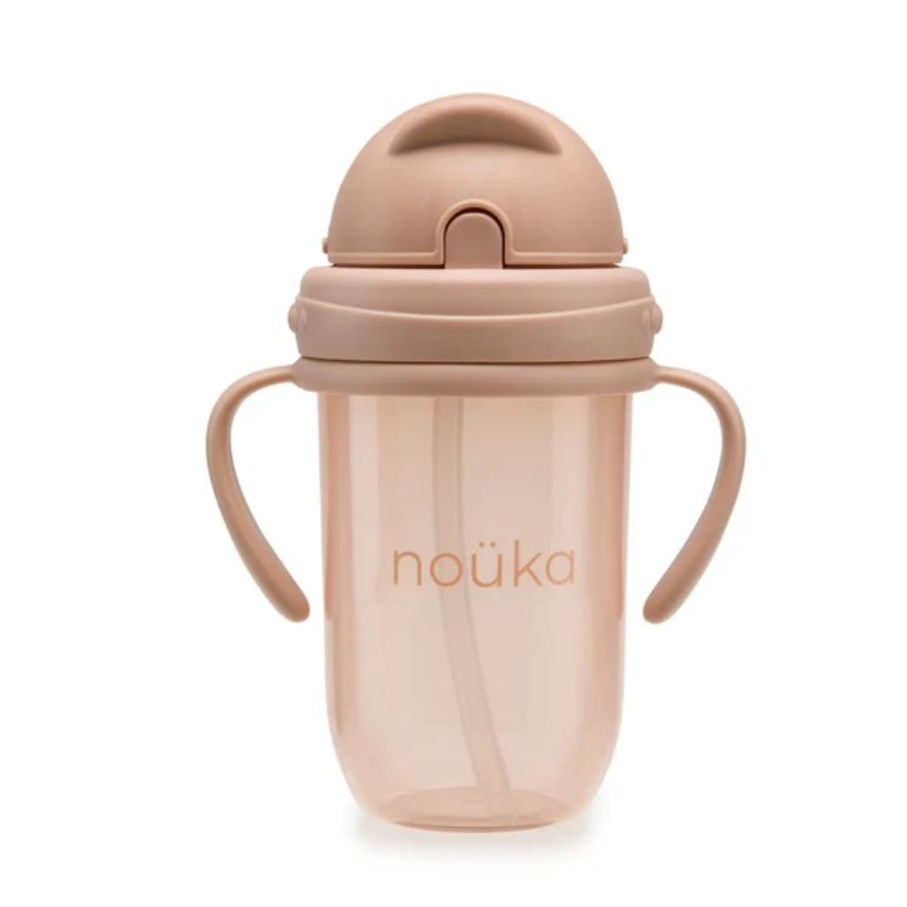 noüka Soft Blush Colored Straight Straw Drinking Cup for Kids